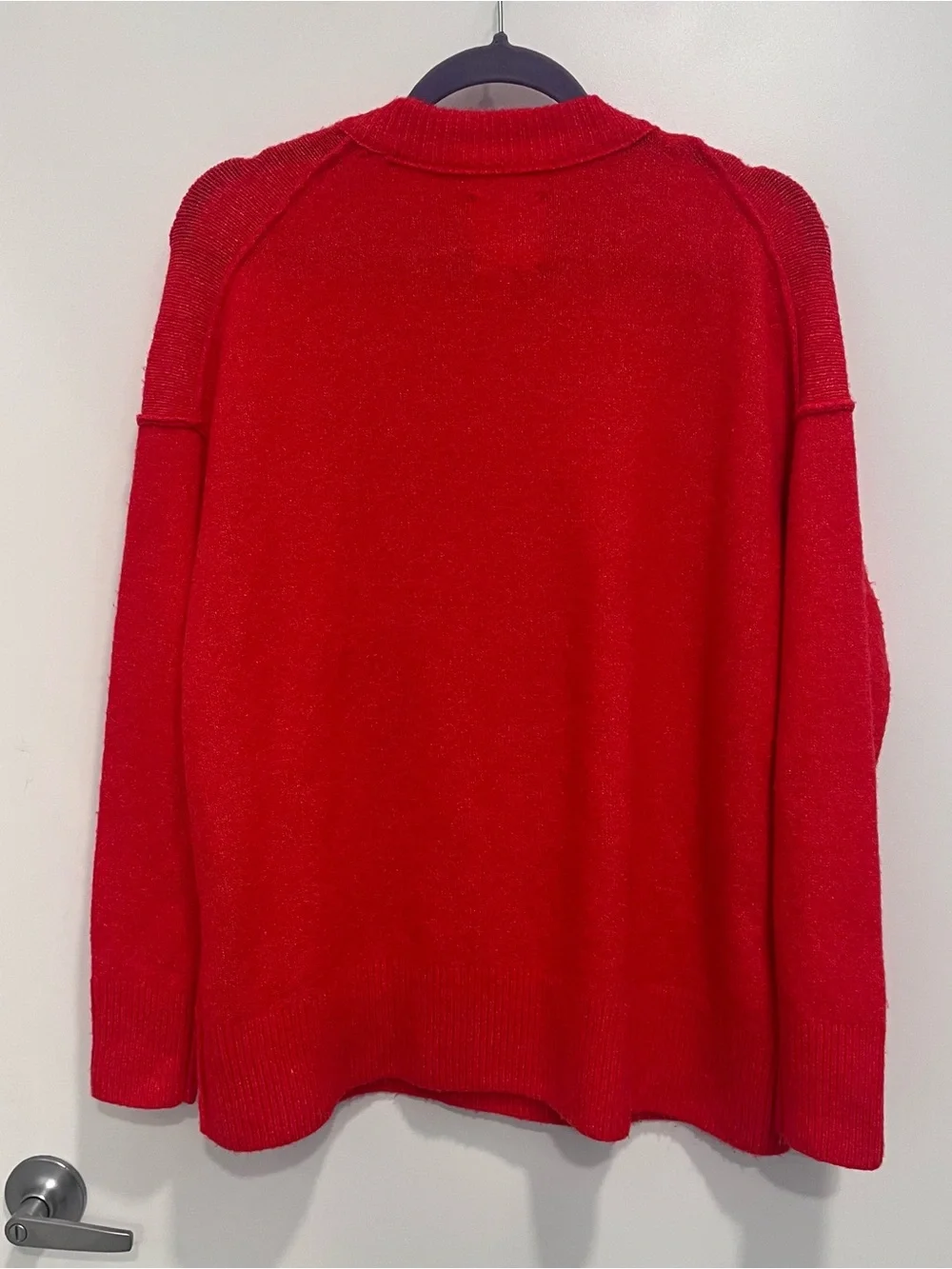 Aerie Classic Red Crewneck Women's Oversized Sweater Size XS American Eagle Soft